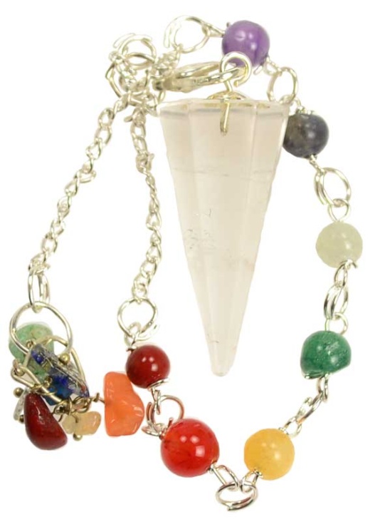 Clear Quartz 7 Chakra Pendulum for Divination Practices
