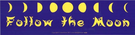 Follow The Moon 11 1/2" X 3" Wall Art