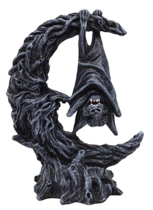 5 1/4" Bat Hanging On Moon - A Whimsical Decor Piece