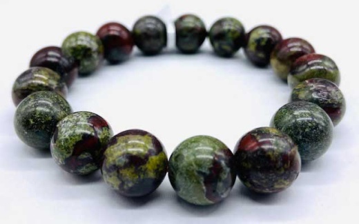 12Mm Dragon Blood Jasper Bracelet