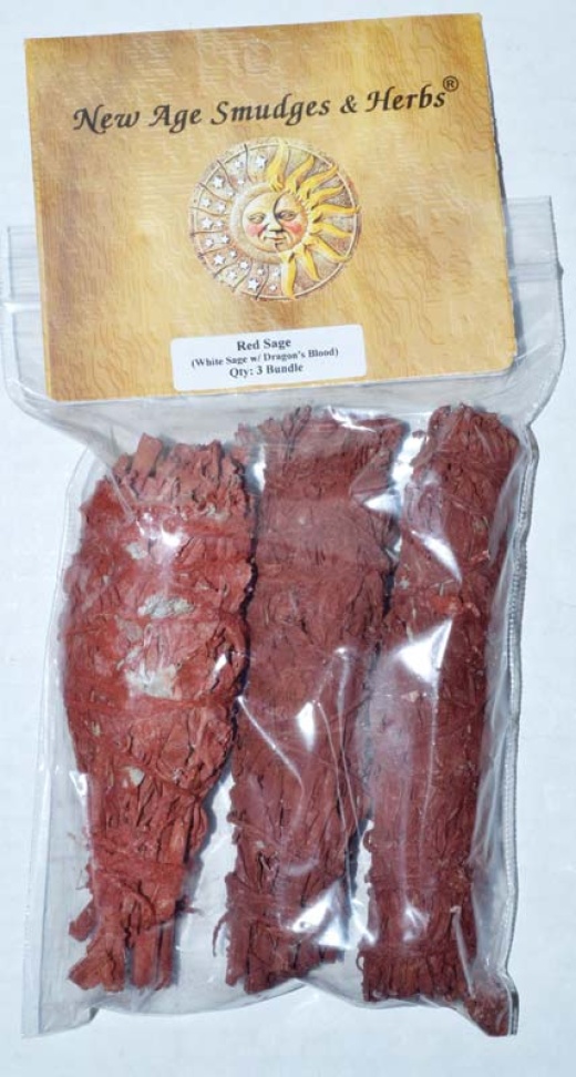 White Sage Dragon's Blood Sage Smudge Sticks - Set of 3, 4"