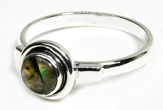 Size 8 Abalone Shell Ring - A Symbol of Calming Energy and Oceanic Charm
