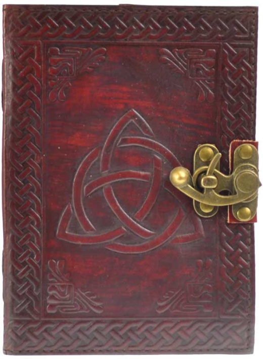 Triquetra Leather Blank Book with Latch