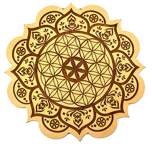 8" Fol Lotus Crystal Grid