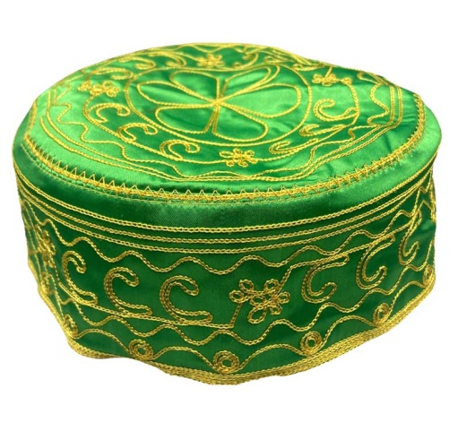Orula Santeria Hat - Yellow and Green Wisdom Hat