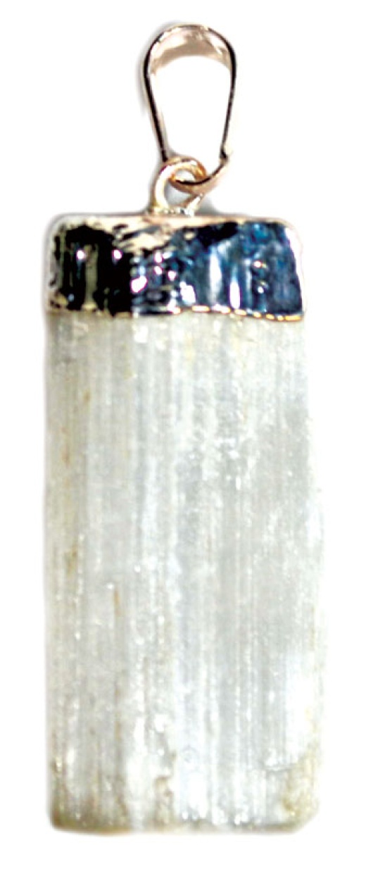 Selenite UnTumbled Pendant - High Vibrational Energies