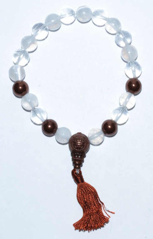 8Mm Selenite/ Qtz/ Copper Tassel