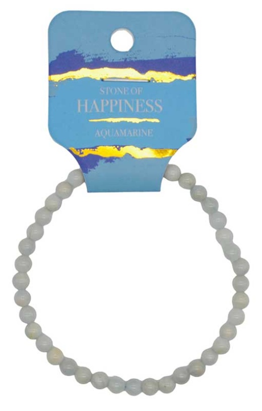 4Mm Aquamarine Stretch Bracelet