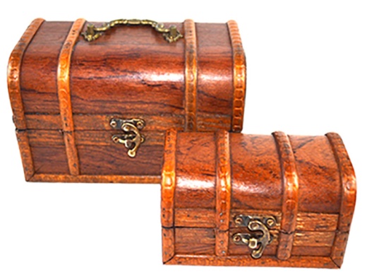 (Set Of 2) Antique Wood Box