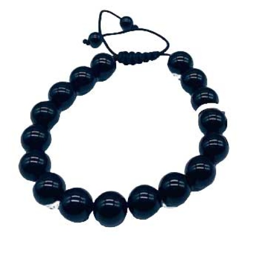 10Mm Obsidian Black Bracelet