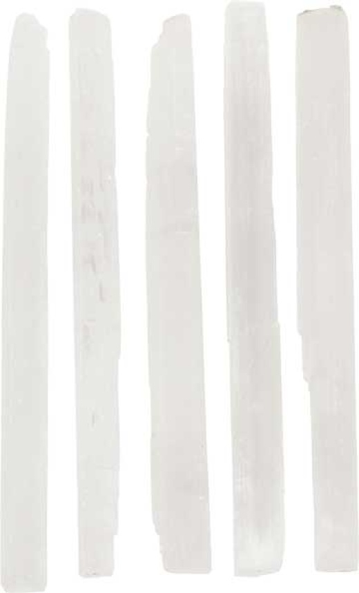 6" Selenite Sticks (5 Pack) for Energy Clearing and Protection