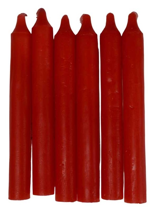Red 6" Household Candle Set of 6