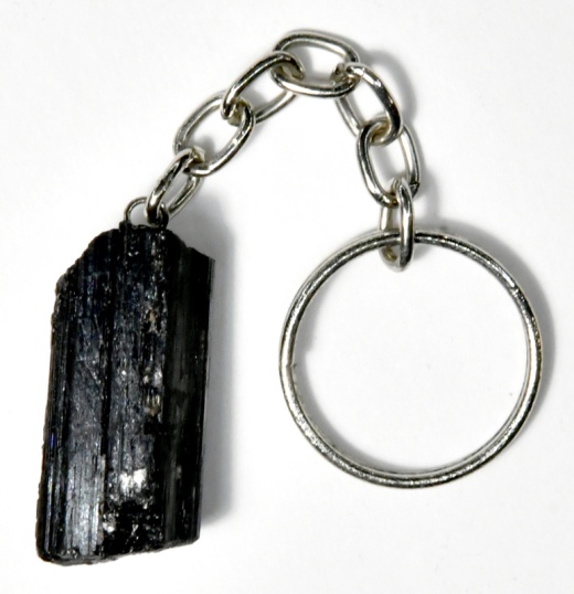 Black Tourmaline Keychain - Natural Protection and Good Luck Charm