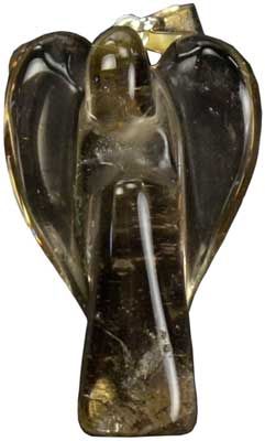 Smoky Quartz Angel Pendant - A Unique and Handcrafted Jewelry Piece