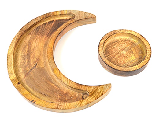 10 1/4" Moon Wooden Tray
