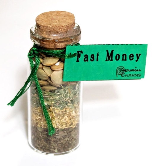 Fast Money Pocket Spellbottle - Attract Financial Abundance and Prosperity