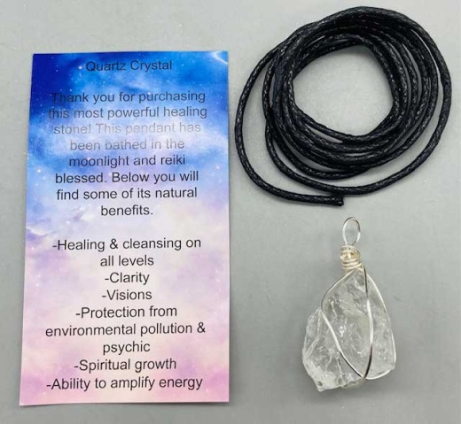 Quartz Wire Wrapped Pendant