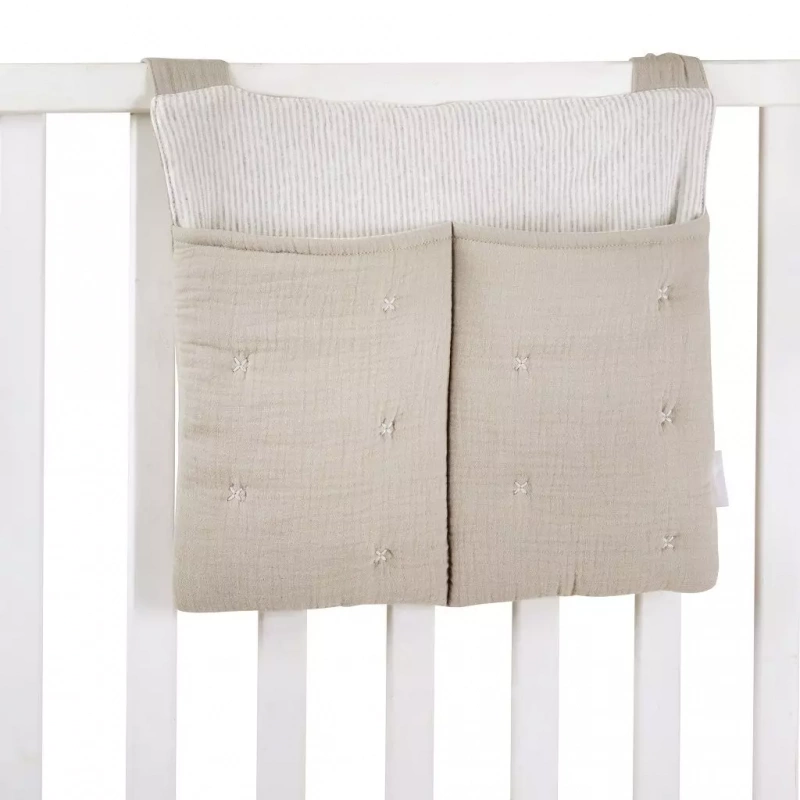 Gray Tetra Cotton Diaper Bag