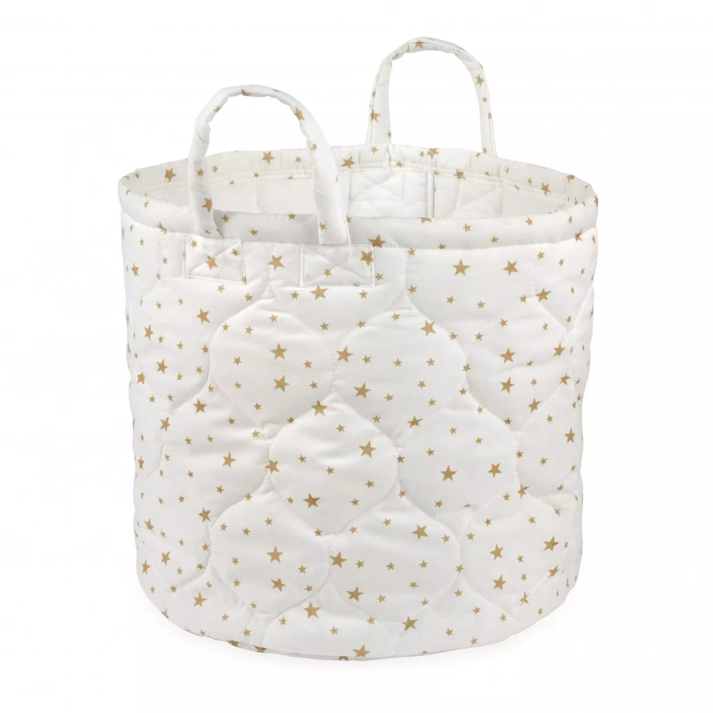 Foldable Small Gold Stars Storage Bin Closet Toy Box Container Organizer Fabric Basket