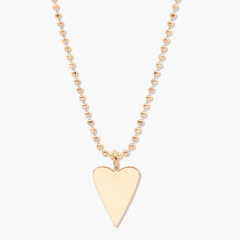 Cameron Heart Charm Pendant - Gold