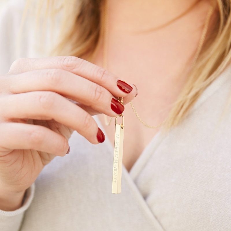Coordinate Vertical Bar Necklace