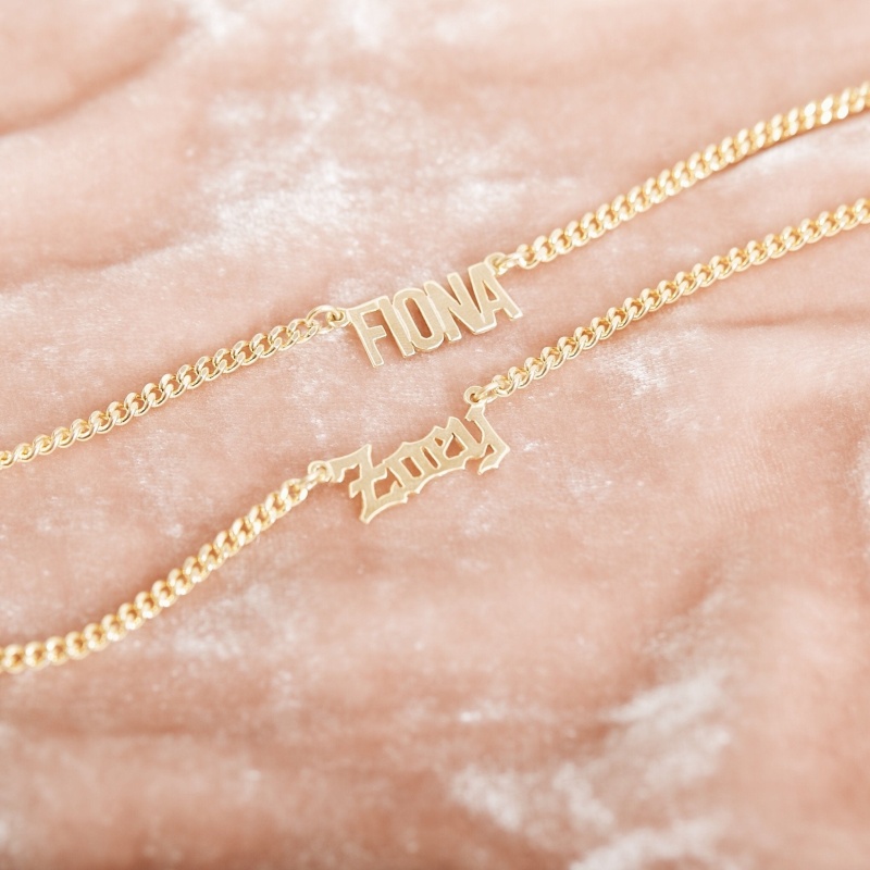 Fiona Nameplate Necklace