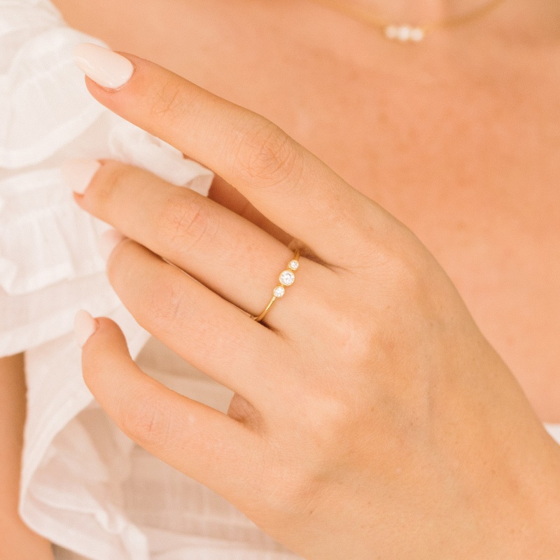 Elle Gold Vermeil Diamond Ring