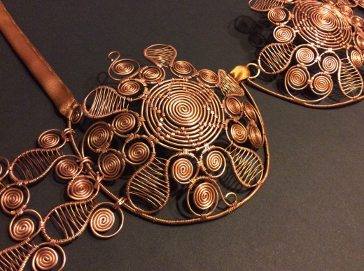 Copper bra, metal bra, metal fashion, copper metal bra, metal