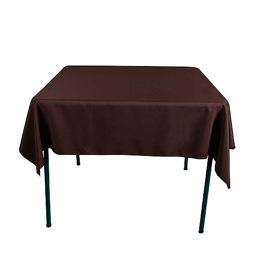 Chocolate Brown - 85 X 85 Square Tablecloths - ( 85 Inch X 85 Inch )