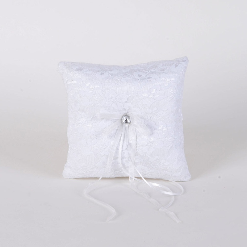 Ring Bearer Pillow White ( 7 X 7 Inches )