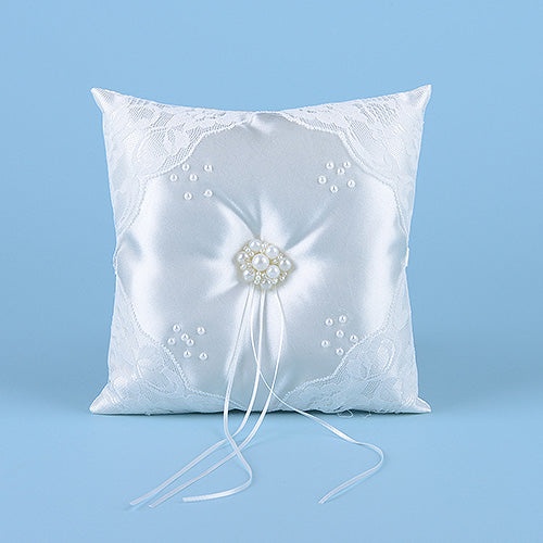 Ring Bearer Pillow White ( 7 Inch X 7 Inch )