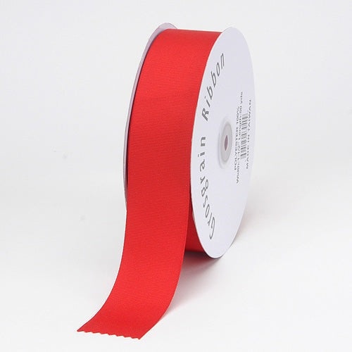 Red - Grosgrain Ribbon Solid Color - ( 1/4 Inch | 50 Yards )