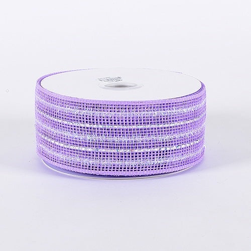 Lavender - Laser Metallic Mesh Ribbon - ( 4 Inch X 25 Yards )