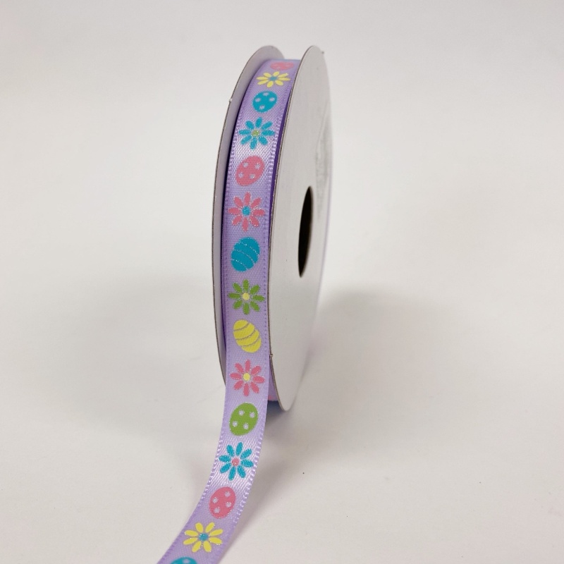 Lavender Satin Easter Icons Ribbon (3/8 Inch X 10 Yards )