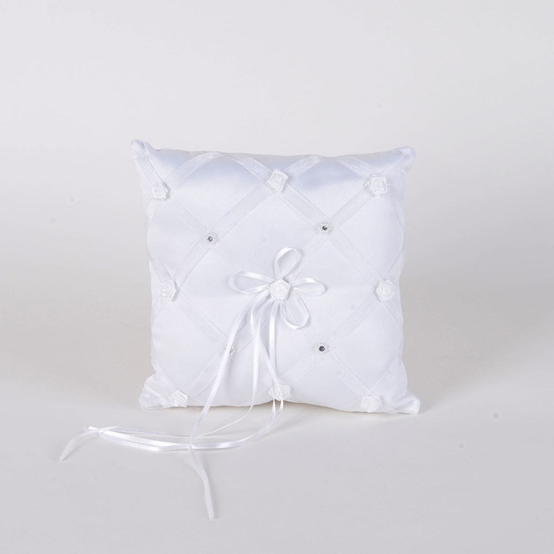 Ring Bearer Pillow White ( 7 X 7 Inches )