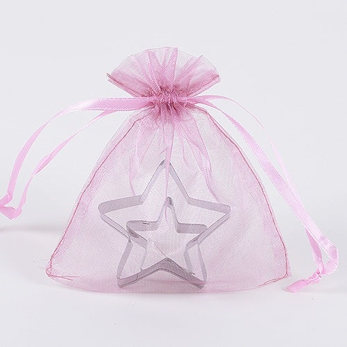 Light Pink - Organza Bags - ( 6 X 9 Inch - 10 Bags )