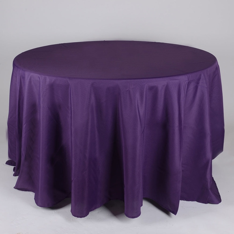 Plum - 108 Inch Round Polyester Tablecloths - ( 108 Inch | Round )