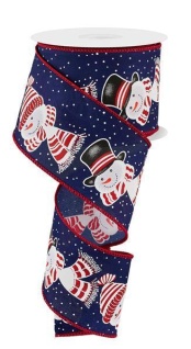 Black Burgundy Multi - Snowflakes Christmas Wired Edge Ribbon - ( 2-1/