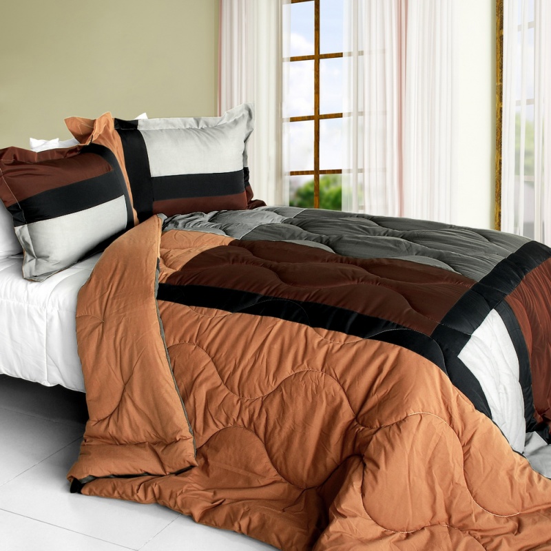 Quilted Patchwork Down Alternative Comforter Set - Soil Of Love