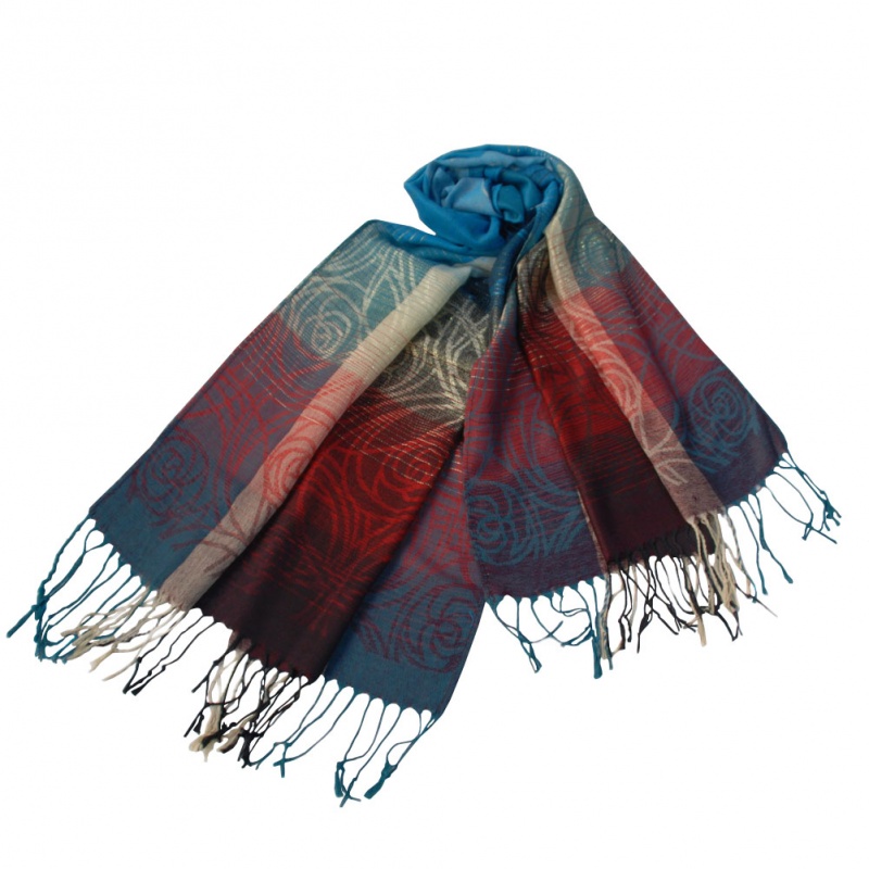 Moon & Stars & Roses Elegant Fashion Smooth Touch Tassel Ends Pashmina/Shawl/Scarf