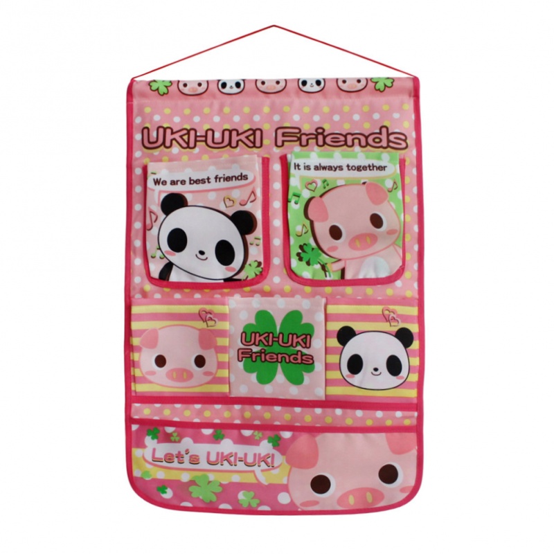 Pink/Wall Hanging/ Wall Baskets / Hanging Baskets - Panda &Pig