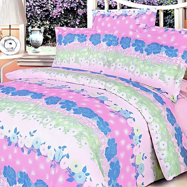 100% Cotton 5Pc Comforter Set - Pink Kaleidoscope