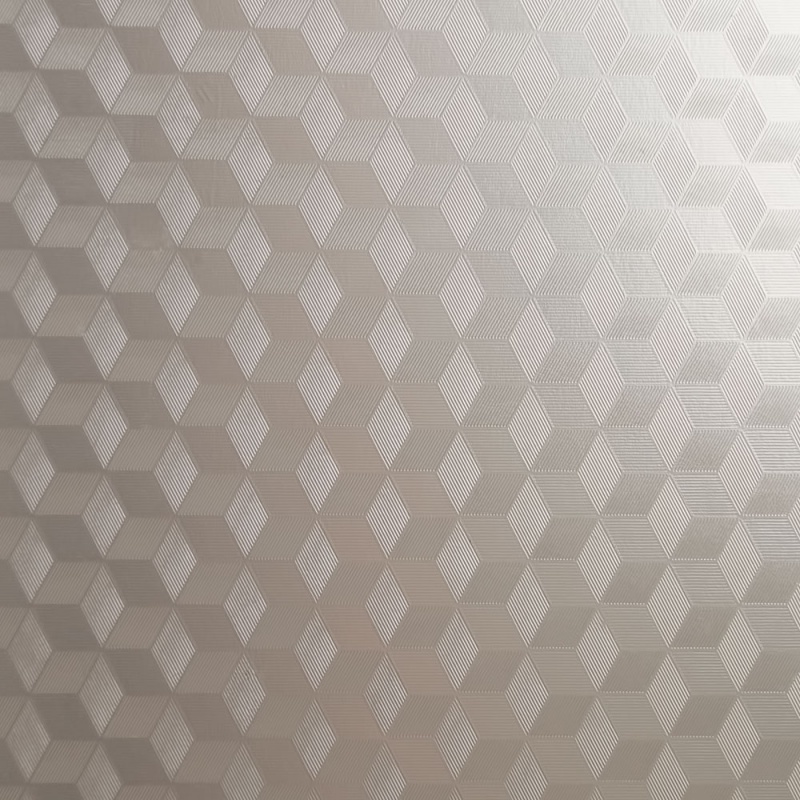 Limpid Rhombus - Self-Adhesive Embossed Window Film Home Decor