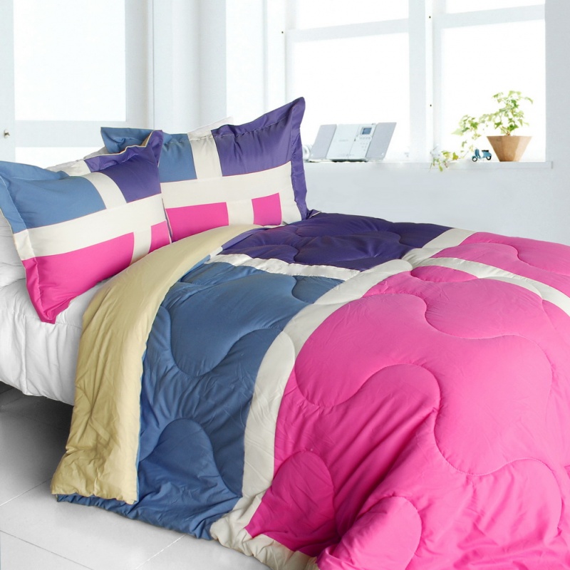 Quilted Patchwork Down Alternative Comforter Set - Nice Tamil