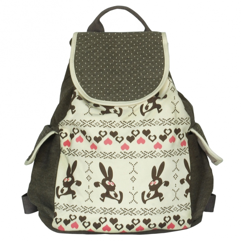 Fabric Art School Backpack Outdoor Daypack - Happy Trip