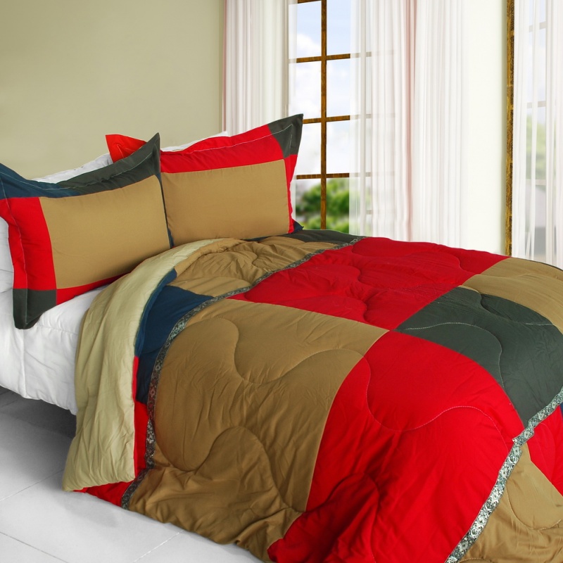 Quilted Patchwork Down Alternative Comforter Set - Delicious Cake