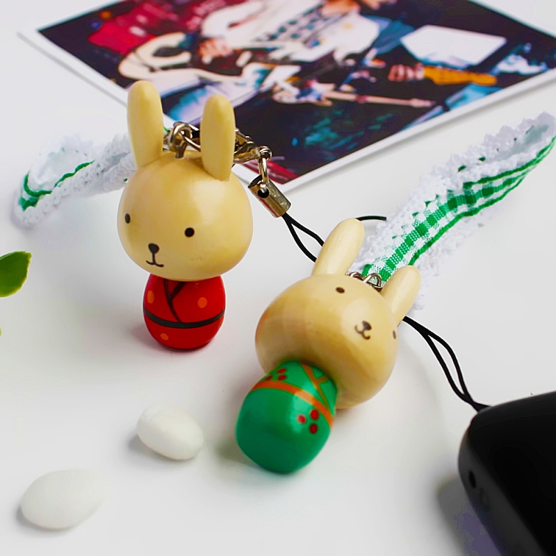 - Cell Phone Charm Strap / Camera Charm Strap - Kimono Rabbit-1