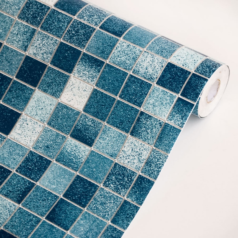 Blue Mosaic - Self-Adhesive Wallpaper Home Decor