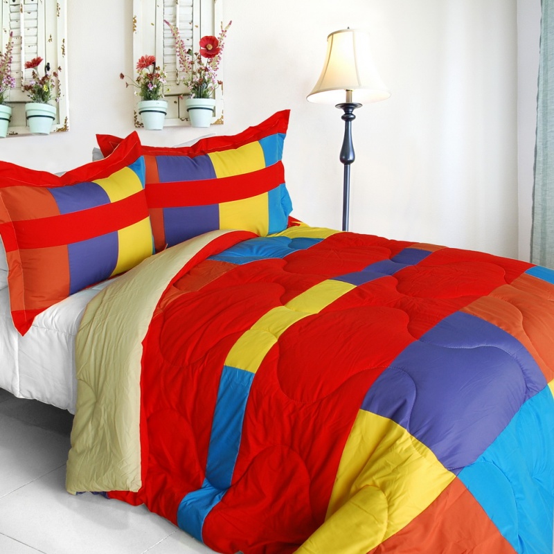 Quilted Patchwork Down Alternative Comforter Set - Antique Young