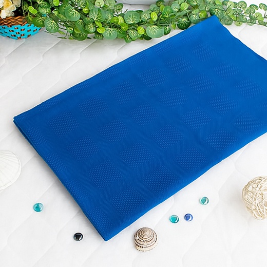 100% Cotton Jacquard Weave Throw Blanket - Dark Blue